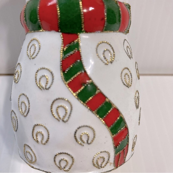 Metal Snowman Candle Stick Holder Centerpiece 4" Tall with 12" Candle - Picture 5 of 13